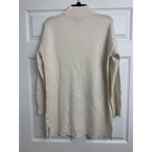 Halogen Wool Cashmere Knit Mock Neck Minimalist Tunic Sweater Size M/L - Picture 3 of 7